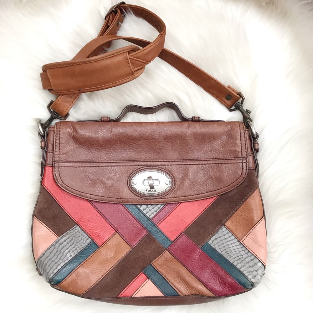 Fossil Maddox Patchwork Leather Shoulder Bag - image 3